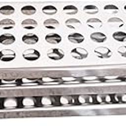 AANIJ® Test Tube Stand Stainless Steel 304 grade, Size 13 mm × 48 Holes Test Tube rack for Laboratory Pack of 1-6