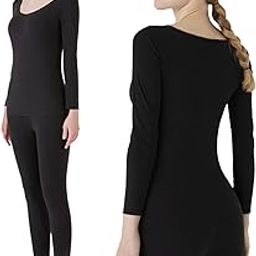 Thermal Underwear Set for Men Women, Men's Soft Thermal Long Johns Set with Fleece Lined, Women's Warm Tops Bottoms Leggings for Cold Weather-picture-19
