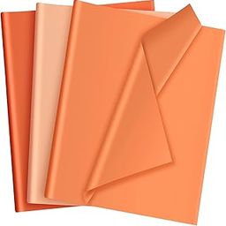 30 Sheets Orange Tissue Paper for Packaging Gift Bags Decoration, Gift Wrap Tissue Paper Bulk for Weddings Birthday DIY Project Christmas Halloween Gift Wrapping Crafts Decor (14 x 20 Inch)-15