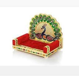 Meenakari Work Laddu Gopal Singhasan for Pooja Mandir – Wooden Krishna Ji Sofa Asan | Bal Gopal Throne Seat | Janmashtami Bajot for Kanha Idol (1)-image-94