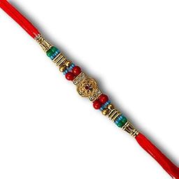 Handcrafted Multicolor Beaded Rakhi with Dual Dori – Festive Thread for Rakshabandhan (Model No -R0015)-image-70