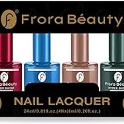 Frora Béauty Premium Nail Polish Gift Pack of 4pcs-6ml each–Royal Shades-(Shade no.:-736,735,734,733) Premium combo set no.:-0037/4-image-91