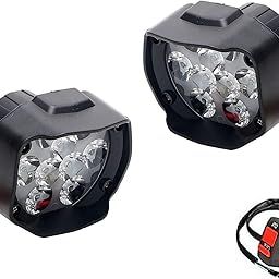 AOW Attractive Offer World LED Fog Light White Spot Beam Driving Lamp (18W Pack of 2) with Switch for KTM Duke 190-image-1