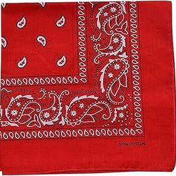Unisex Soft Breathable Cotton Paisley Printed Cowboy Bandanas,Headband,Scarf (50CM X 50CM)-image-67