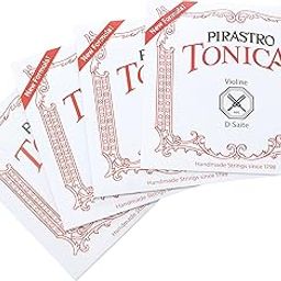 Pirastro Tonica 4/4 Violin String Set - Medium Gauge with Ball End E-33