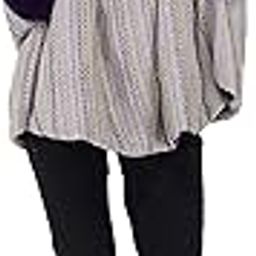 Women's Purple Passion Faux Fur Close Front 3/4 Sleeve Multicolor Wool Cape-picture-7