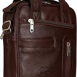 Pu Leather Brown Messenger Cross Sling Bag Body Travel Office One Side Chest Shoulder For Men & Women-picture-35