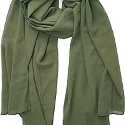 for Women Lightweight Breathable Solid Color Soft Chiffon Long Fashion Scarves Sun-proof Shawls Wrap-image-69