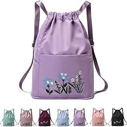 Large Capacity Folding Travel Bag Travel Duffel Backpack Bag for Outdoor Waterproof Travelling Bag College Bag for Girl Embroidery Design Flower Print Bag (Multi Color)-image-44