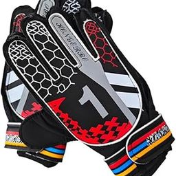 Proberos® Goalkeeper Gloves for Kids Fashion Cushioning Football Goalkeeper Gloves with Adjustable Wrist Band, Anti-Slip Strong Grip Football Gloves for Game, Training, Size S-image-1