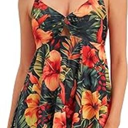 Tankini Swimsuits for Women Tummy Control Swimsuit Modest Tankini Top with Boyshort Bathing Suit Swimsuit-image-105