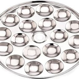 Expresso Stainless Steel Mini Idli Plate, Thick Gauge, 19.4 cm, 1 Piece for Perfectly Steamed 18 Idlis-image-40
