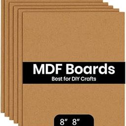 VibhutiCrafts 6 Piece 8x8 Inch MDF Sheets for Craft, 3mm Thick MDF Board Sheets for DIY Wooden Painting, Art, and Craft Work – Customizable MDF Sheet Cutouts-image-6