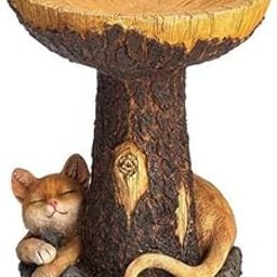 CALANDIS™ 3xOutdoor Bird Bath Decorative Cat Birdbath Feeder Ornament Stable Tub Tray | Birdbaths | Bird & Wildlife Accessories | Yard, Garden & Outdoor Living-image-76