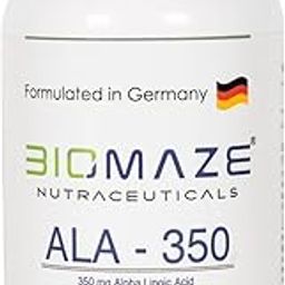 Biomaze Nutraceuticals ALA-350, Alpha Lipoic Acid 350mg - Supports Antioxidant Health - 60 Capsules Veg-image-89