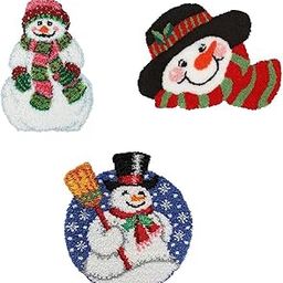 LOOM TREE 3Pcs Latch Hook Kit Rug Floor Mat Tapestry Carpet DIY for Kid Adult Beginner | Latch Hooking Kits-18