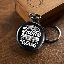 Classic Black Pocket-Watch Keychain – Timeless Gift for Father, Unique Birthday Keychain Gift for Dad, Sentimental Keyring for Father’s Day-image-41