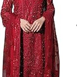 Georgette Embroidered Salwar Suit For Women l Semi Stitched Salwar Suit With Dupatta For Woment-picture-0