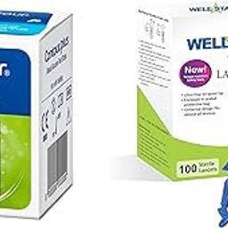 Wellstar CONTOUR PLUS 50 Test Strips With ROUND Glucometer Lancets (100) Glucometer Lancets (100)-11