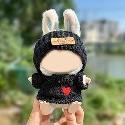VELURA Plush Figure Knitted Sweater Photo Props for Kids DIY Dress up for 15cm 17cm Black hat1 Doll hat|Dolls & Bears-image-22