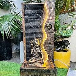 Homestead DECORE Solution Shiva Big Cascade Water Fountain,Garden AntiqueColor Large for Home,Office Items for Living Room |Best Gift for Any Occasion. Vastu Indoor Outdoor Decor with Led Lights-image-80