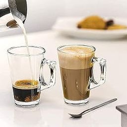 Riziya Brother Coffee Mugs Tea with Handle Transparent Honey and Cup Crystal Clear ice Glass for Cream Cups, Cute Small Espresso Cappuccino hot Chocolate Green Tea Small Tea Cup 130ML 1PCS-image-57