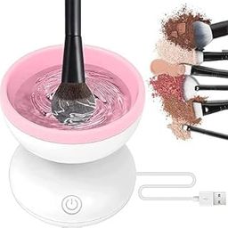 Electric Makeup Brush Cleaner Machine Cleanser Tool for All Size Foundation Concealer Eyeshadow Brush Portable USB Rechargable Cosmetic & Painting Brush Cleaner Gift for Girls & Women's-47