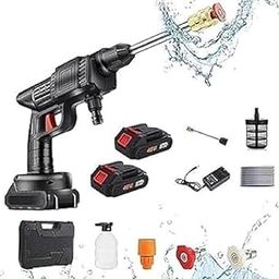 PARYAVARAN 2 Battery Cordless Powerful Pressure Washer, Portable High Power Washer Handheld Electric Water Gun for Car Washing Fence Floor Cleaning-image-63