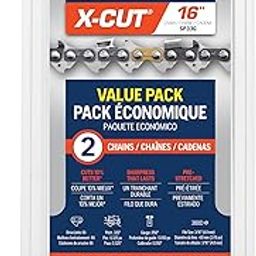 Husqvarna X-Cut SP33G 16 Inch Chainsaw Chain, 2 pack, 325" Pitch, 050" Gauge, 66 Drive Link Chainsaw Blade Replacement, Pre-Stretched and Low Kickback, Gray-image-24