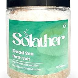 Solather Dead Sea Bath Salt - 200g | Relaxing & Soothing Aromatherapy Bath Soak Himalayan pink salt, Epsom Salt, Lavender Essential oil-image-45