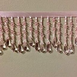 2.75" Crystal Beaded Fringe Trim CBF-19/18 Pink (Sold by The Yard)-image-53