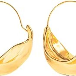 Earrings For Women Gold Toned Twisted Huggie Earrings For Women and Girls-image-9