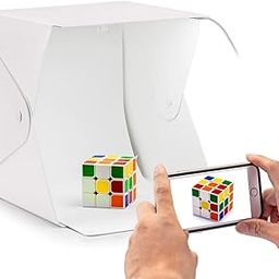 Action Pro Portable Mini Photo Studio 23 x 23cm Led Lighting Studio Box, Foldable Light Box with White and Black Drop-15