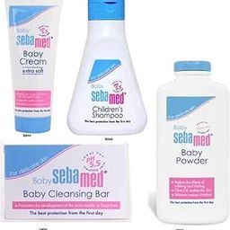 SebaMed Baby Cream Powder Cleaning Bar Shampoo (White), 4 Count-image-75