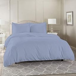 SEM B GRA - Zipper Closer Quilt Cover Single Bed with Solid Pattren (60x92 Inch)-Light Blue Solid-image-26