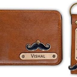 Leather Wallet for Men and Boys Customized Wallet Customised Gifts for Men | Personalized Combo with Keychain | Brown Color-3