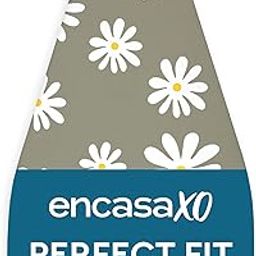 Encasa Homes Replacement Ironing Board Cover with Thick Felt Pad, Drawstring Tightening, (Fits Standard Boards of) Scorch & Stain Resistant, Printed - Daisy Grey-picture-9
