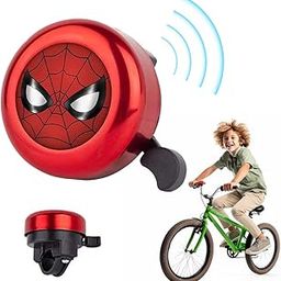 Proberos® Kids Bicycle Bell, Red Super Hero Cartoon Bicycle Bell, Lightweight Steel Bicycle Bell, Durable Bell for Cycle, High Decibel Bicycle Bell Warning Bell Universal for 22mm Tube-21