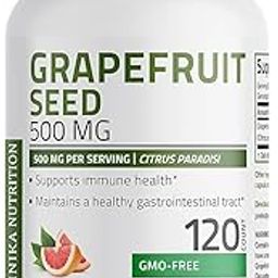 Grapefruit Seed Extract 500 MG per Serving Citrus Paradisi Supports Immune Health & Helps Maintain a Healthy Gastrointestinal Tract - Non-GMO, 120 Vegetarian Capsules-image-59