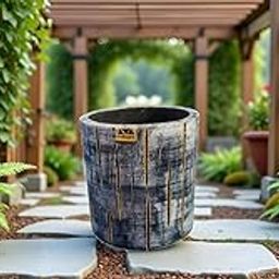 Designer Garden Planter Pot for Indoor & Outdoor Use Lightweight, Durable, Weather Resistant Flower Pot for Home, Patio & Balcony Decoration (9x8 Inch) (Design 1)-image-123