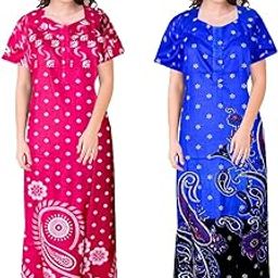 Women Printed Cotton NightyCOMBONT2573 Free Multicolour-image-94