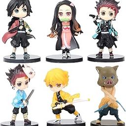 RVM Toys Demon Slayer Action Figure Set of 6 Size 7-8CM Toy for Car Dashboard, Decoration, Cake Topper, Office Desk & Study Table Multicolor-16