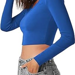 Women's Cotton Stretchable Scoop Neck Full | Long Sleeve Readymade Saree Choli Black Blouses for Women L560-image-90