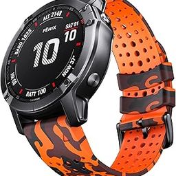 NotoCity for Fenix 5X Fenix 7X Sport Silicone Watch Band 26mm Replacement Strap for Fenix 6X/ 6X Pro/ 5X Plus/Tactix 7 Pro/Enduro 2/ Fenix 3/ Descent Mk2-4