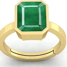 lmdprajapatis 7.30 Carat Natural Emerald Ring Gemstone Adjustable Ring Astrological-picture-43