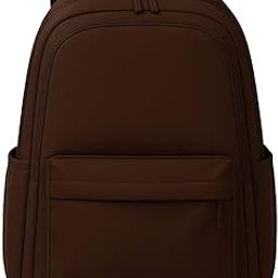 Aurelia Elegant Feathered Women's Backpack | Daily Use Lightweight Travel Backpack (Brown)-image-2