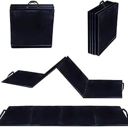 Fitrxx Premium 10 mm PVC Leather Yoga Mat for Men & Women, Extra Thick Yoga Mat, Exercise Mat, Fitness & Meditation Mat, Anti-Slip, Lightweight, With Carrying Straps and Easy Storage (BLACK)-image-39
