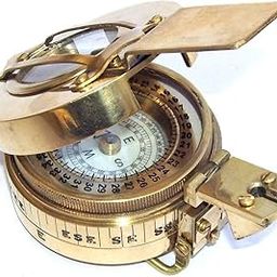 Military Style Brass Engineer Compass, Floating Dial, Lensatic Design with Sighting Mirror-28