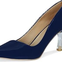 Women Designer Pumps,Women Heels, Women Court Shoes,Women Fashion Heels, Navy Blue Heels-image-6