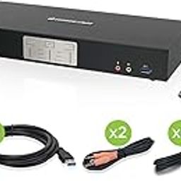 IOGEAR 2-Port 4K Dual View DisplayPort KVMP with USB 3.0 Hub and Audio (GCS1942)-14